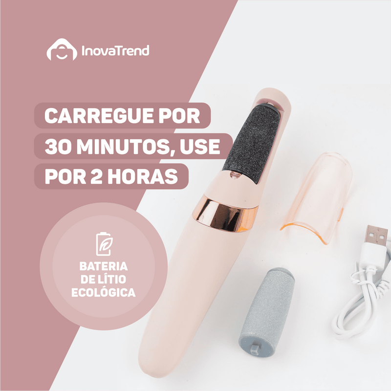 Pedicure Pro 3.0® - Esfoliador Elétrico + Livro Digital com Dicas Exclusivas + Creme Hidratante Intensivo 240g - Leve 3 Itens Pelo Preço de 1